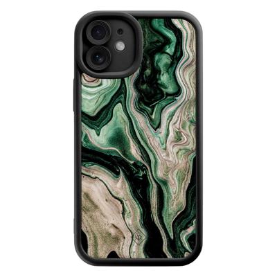 iPhone 11 zwarte case - Green waves iPhone 11 zwarte case - Green waves
