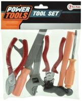Toi-Toys Power tools gereedschapset in zak, 7dlg. - thumbnail
