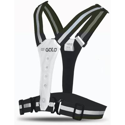 Gato Sports Safer Sportvest led usb Antraciet one size