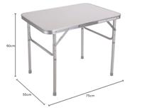 Marbueno Vouwtafel Aluminium D25 Diversen Kamperen en Strand 75X55X25/60 cm 10013 - thumbnail