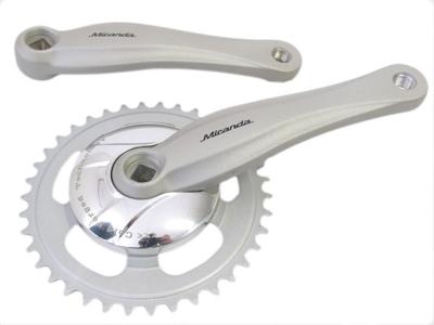 Miranda beta 1 crankstel 38t 3/32“ disc 9.2cm, zilver Miranda beta 1 crankstel 38t 3/32“ disc 9.2cm, zilver