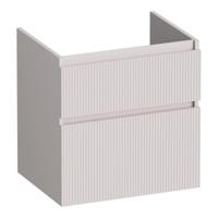 Brauer Delight Wavy - Onderkast - 60 cm - met 2 Softclose Lades Greeploos en 1 Sifon Uitsparing - Mat Zand - thumbnail