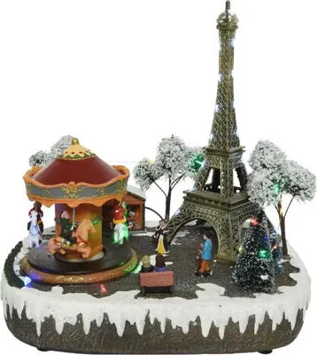 Lumineo Kerstdorp Panorama Parijs 29 x 24 x 30 cm Lumineo Kerstdorp Panorama Parijs 29 x 24 x 30 cm