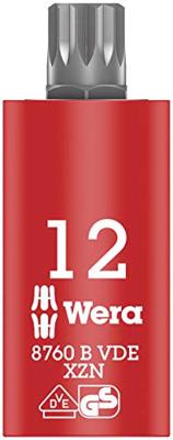 Wera 8760 B VDE XZN Zyklop Bitdop, geïsoleerd, met 3/8"-aandrijving, voor veeltandschroeven, M 12 x 59 mm - 05004942001