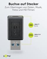 Goobay USB naar USB-C adapter zwart - 9550400 - thumbnail