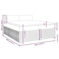 Boxspring met matras fluweel blauw 200x200 cm - thumbnail