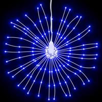 VidaXL Kerstverlichting vuurwerk 2 st 140 blauwe led's 17 cm - thumbnail