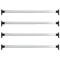 VidaXL Kledingroedes 4 st telescopisch 58-100 cm zilverkleurig - thumbnail