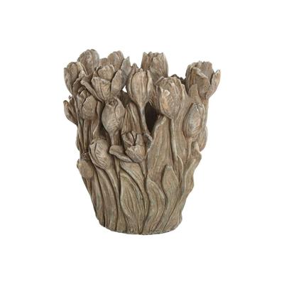 Vaas Home ESPRIT Grijs Cement Tulp 29 x 27 x 32 cm Vaas Home ESPRIT Grijs Cement Tulp 29 x 27 x 32 cm