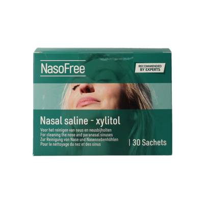 NasoFree nasaal spoelzout 6.5 g xylitol 30 Stuks