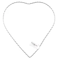 Stern Fabrik decoratie hart metaal zilverkleurig 30 cm | 30 stuks - thumbnail