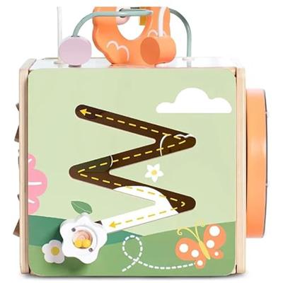 Classic World houten activiteitenkubus honingbij, 5dlg.