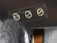 Fischer & Honsel Design plafondlampGesa zwart met goud - 20556 - thumbnail