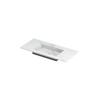 INK Post Wastafel Keramische Slab Envelop Bak Midden met 1 Kraangat - 1000x450x10 mm - Calacatta Mat - thumbnail