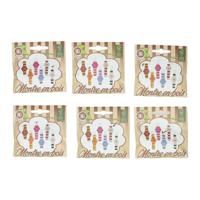 Houten Horloge Bloem - thumbnail
