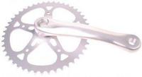 Hzb kettingwiel/crankset alu 46 tands 170 mm 1/8 - 3/32 zilver - thumbnail