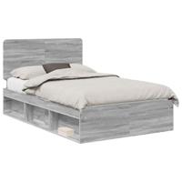 Bedframe Grijs Sonoma 135 x 190 cm Massief grenenhout - thumbnail