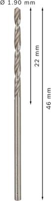 Bosch Accessories 2608585474 2608585474 HSS Metaal-spiraalboor 1.9 mm Gezamenlijke lengte 46 mm Geslepen DIN 338 Cilinderschacht 10 stuk(s) Bosch Accessories 2608585474 2608585474 HSS Metaal-spiraalboor 1.9 mm Gezamenlijke lengte 46 mm Geslepen DIN 338 Cilinderschacht 10 stuk(s)