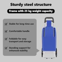 VidaXL Winkel trolley blauw 39,5 x 33 x 93 cm oxford stof - thumbnail