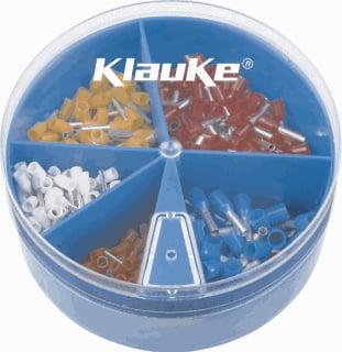 Klauke ST1B Assortiment adereindhulzen 0.5 mm², 0.75 mm², 1. mm², 1.5 mm², 2.5 mm² Deels geïsoleerd Oranje, Wit, Geel, Rood, Blauw 400 onderdelen