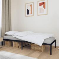 Bedframe metaal zwart 75 x 190 cm - thumbnail