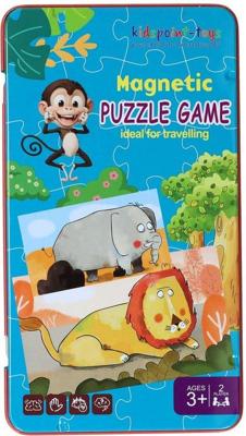 Intro Magnetische reisspel in blik dieren puzzels, 18st.