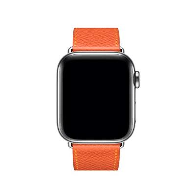 Lederen bandje - Oranje - Geschikt voor Apple Watch 38mm / 40mm / 41mm / 42mm