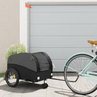 VidaXL Fietstrailer 45 kg ijzer zwart - thumbnail