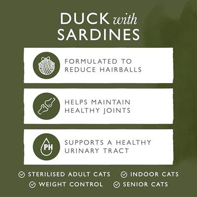 EDEN Eend en Sardine - droog kattenvoer - 1,5 kg