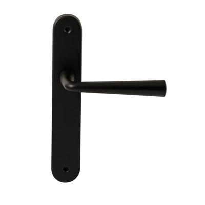 Hardbrass Deurkruk Mikonos op ovaal langschild blind - zwart Hardbrass Deurkruk Mikonos op ovaal langschild blind - zwart