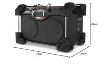 PerfectPro RockHart Bouwradio DAB+, VHF (FM) AUX, Bluetooth, NFC, USB Spatwaterbestendig, Stofdicht, Stofvast, Acculaadfunctie Zwart - thumbnail