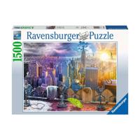 Ravensburger - Puzzle 1500 - Day & Night NYC Skyline (10216008) - thumbnail