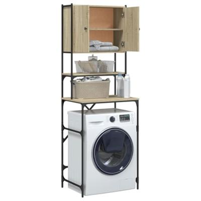 Wasmachinekast 68x48,5x194 cm sonoma eikenkleurig - thumbnail