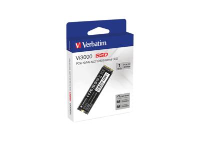 Verbatim Vi3000 1 TB NVMe/PCIe M.2 SSD 2280 harde schijf PCIe NVMe 3.0 x4 Retail 49375