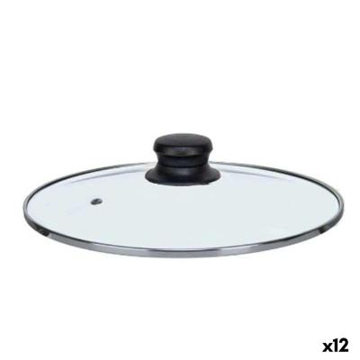 Pannedeksel Kinvara CN-SW1304-22CM CN-SW1304-22CM Transparant Zilverkleurig Zilver Metaal Glas Roestvrij staal Kristal Staal 22