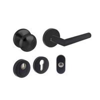 Intersteel voordeurset veiligheidsbeslag 4-delig SKG3*** rond - mat zwart - thumbnail