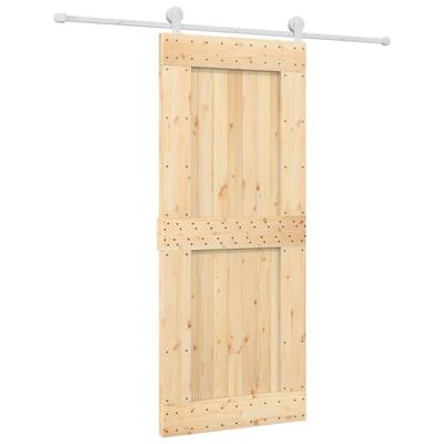Schuifdeur met beslag 85x210 cm massief grenenhout