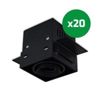 Trimless LED-spot Bastia zwart GU10 - thumbnail