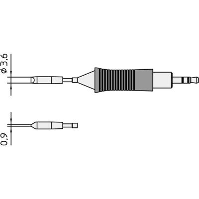 Weller RTM 036 S Soldeerpunt Beitelvorm, recht Grootte soldeerpunt 3.7 mm Lengte soldeerpunt: 19 mm Inhoud: 1 stuk(s)