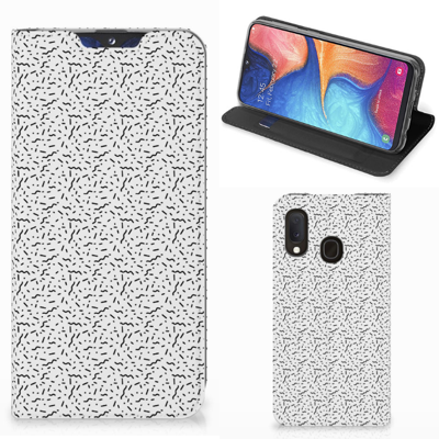Samsung Galaxy A20e | Hoesje met Magneet | Stripes Dots