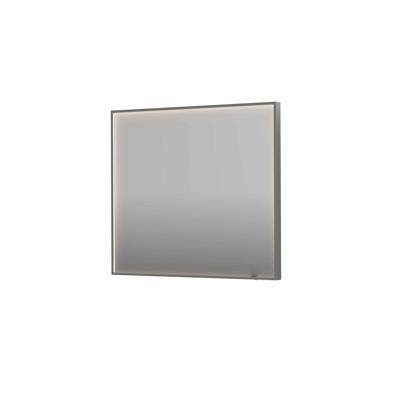 Spiegel INK SP19 90x4x80 cm incl. direct LED-Verlichting Rondom en Spiegelverwarming Geborsteld RVS
