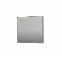 Spiegel INK SP19 90x4x80 cm incl. direct LED-Verlichting Rondom en Spiegelverwarming Geborsteld RVS - thumbnail