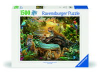 Ravensburger puzzel Luipaarden in de jungle 1500 stukjes - thumbnail