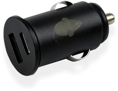 Autolader green mouse usb a 1x usb c 1x 2.4a zwart | 5 stuks