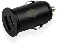 Autolader green mouse usb a 1x usb c 1x 2.4a zwart | 5 stuks - thumbnail