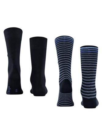 Burlington 2-paar Everyday heren sokken - Stripe - Biologisch katoenen sokken met streep print