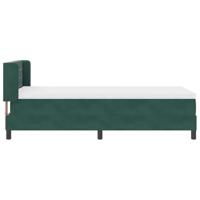 Boxspringbed met Matras Zwart 100x200 cm Fluweel Donkergroen - thumbnail