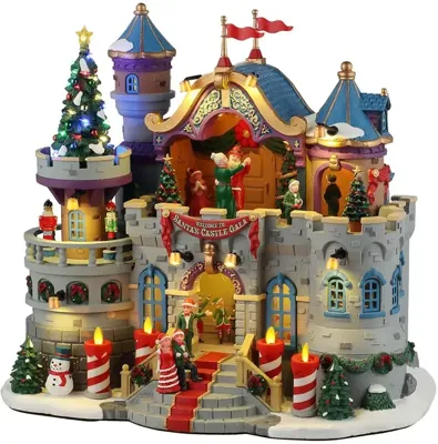 Lemax santa's castle gala bewegend kersthuisje Santa&apos;s Wonderland 2024