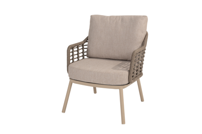 Dining Tuinstoel Puglia Latte Taupe 4SO Lounge Stoel Buiten Sardinia 4 Seasons Outdoor