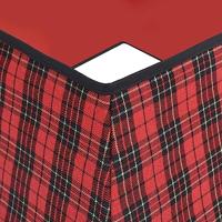 VidaXL Kerstboomrok 48x48x25 cm rood en zwart - thumbnail